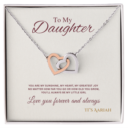 To My Daughter Necklace, Daughter Gift
