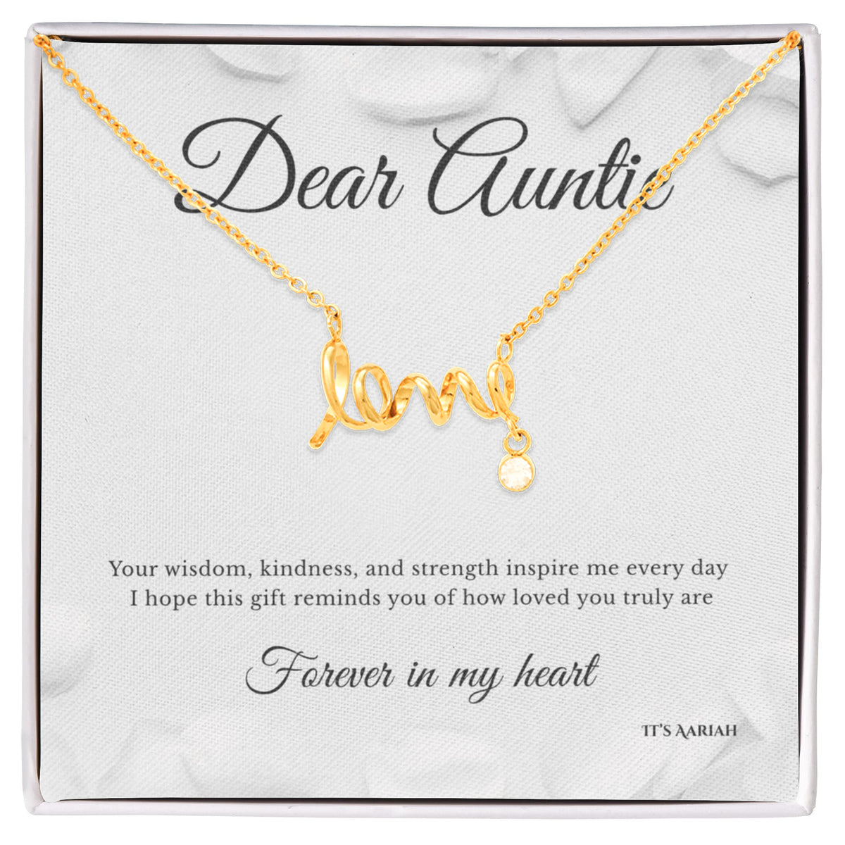 Aunt & Niece Necklace Gift